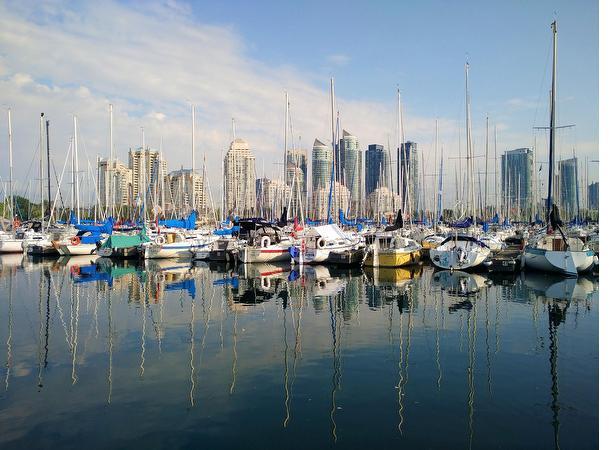 Humber Bay Shores condos taken from Lakeshore Yacht Club